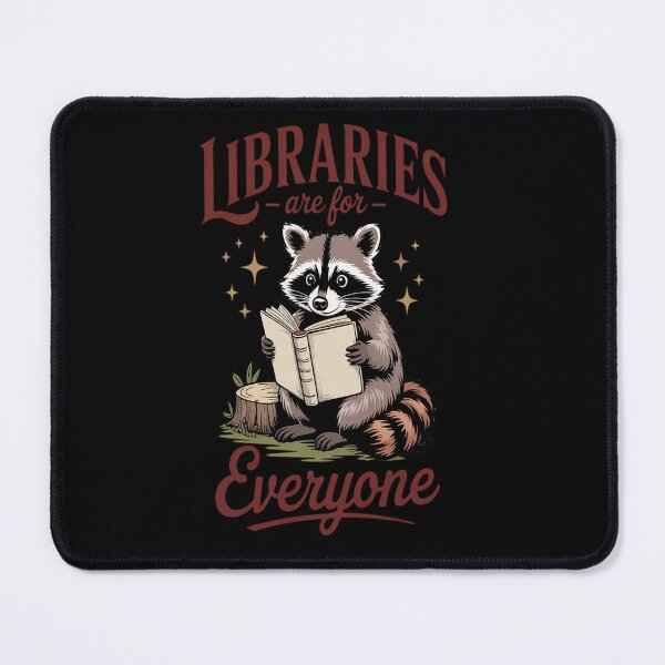 Item preview, Libraries Are For Everyone Racoon Book Readers Librarian designed and sold by KonopikaaArt.