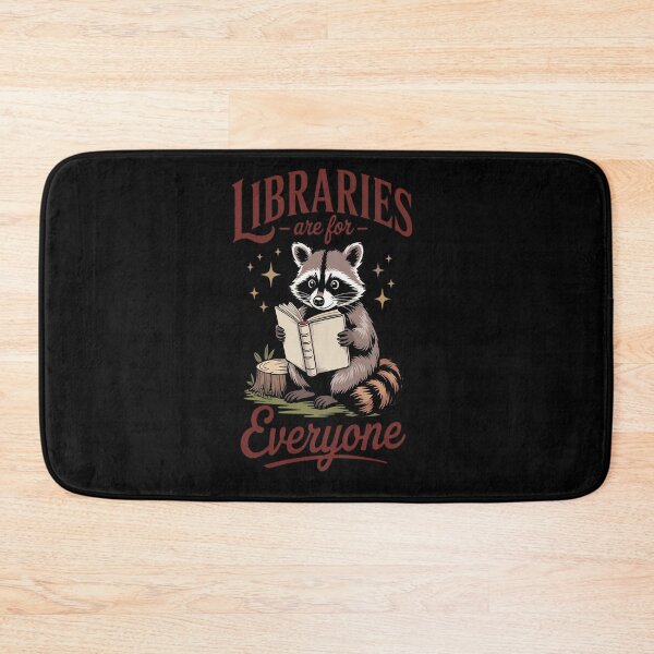 Item preview, Libraries Are For Everyone Racoon Book Readers Librarian designed and sold by KonopikaaArt.