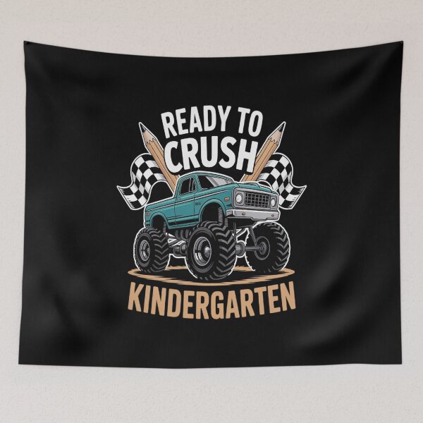 Item preview, Ready to Crush Kindergarten Monster Truck for Boys Outfit designed and sold by KonopikaaArt.