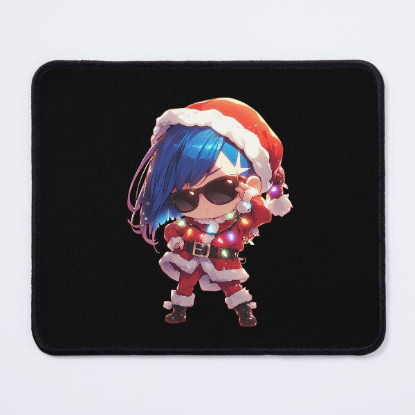 Item preview, Ichigo Darling In The Franxx Christmas Anime Santa Lights Chibi Red Glow designed and sold by TorbenKuhano.