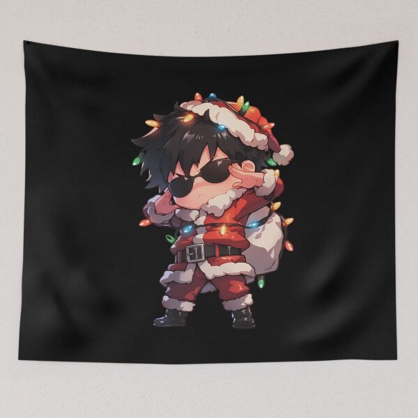 Artikelvorschau, Hiro Darling In The Franxx Weihnachts-Anime-Weihnachtsmann-Lichter Chibi Rot Festlich entworfen und verkauft von TorbenKuhano.