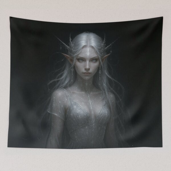 Item preview, Moonlit Elven Queen – Dark Fantasy Portrait Art designed and sold by Still Breathing Studio.