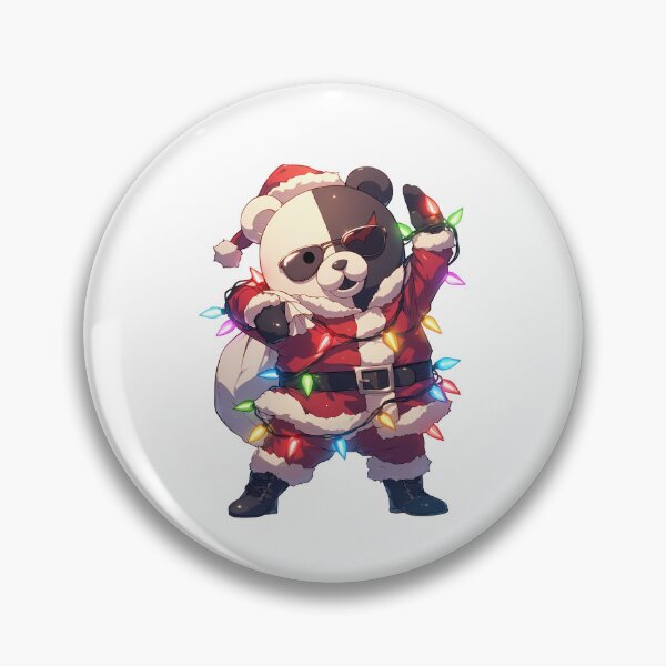 Item preview, Monokuma Danganronpa Christmas Anime Santa Lights Chibi Holiday Fun designed and sold by TorbenKuhano.