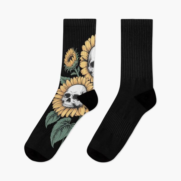 Item preview, Skull Sunflowers Gothic Goth Alt Cute Grunge Creepy Dark designed and sold by KonopikaaArt.