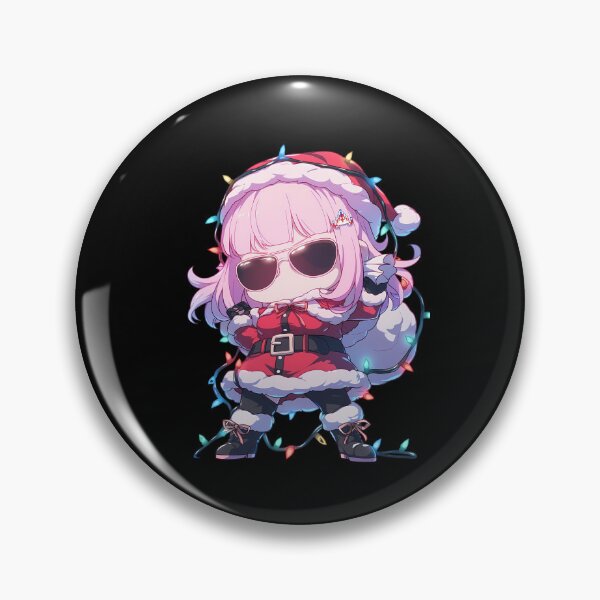 Item preview, Chiaki Nanami Danganronpa Christmas Anime Girl Santa Lights Chibi Kawaii designed and sold by TorbenKuhano.