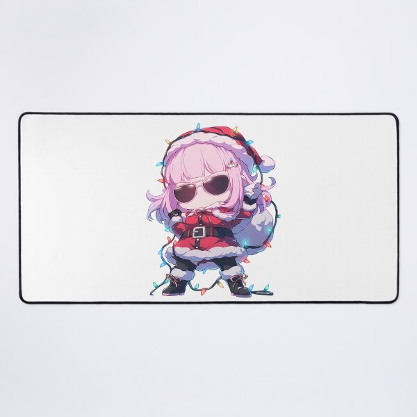 Item preview, Chiaki Nanami Danganronpa Christmas Anime Girl Santa Lights Chibi Kawaii designed and sold by TorbenKuhano.