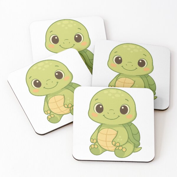 Item preview, Cute Baby Turtle – Kawaii Green Turtle Illustration designed and sold by the-dovlat.