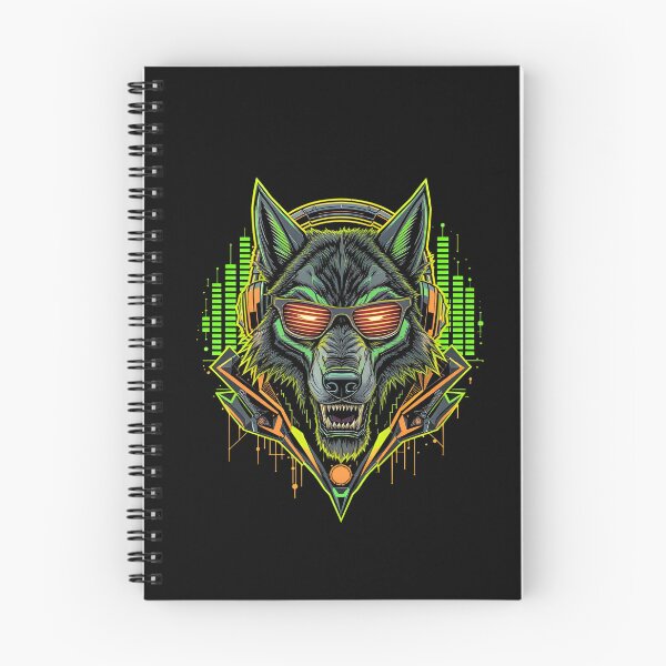 Item preview, Cyberpunk Wolf DJ | Neon Howl Beats designed and sold by ColorSplash123.