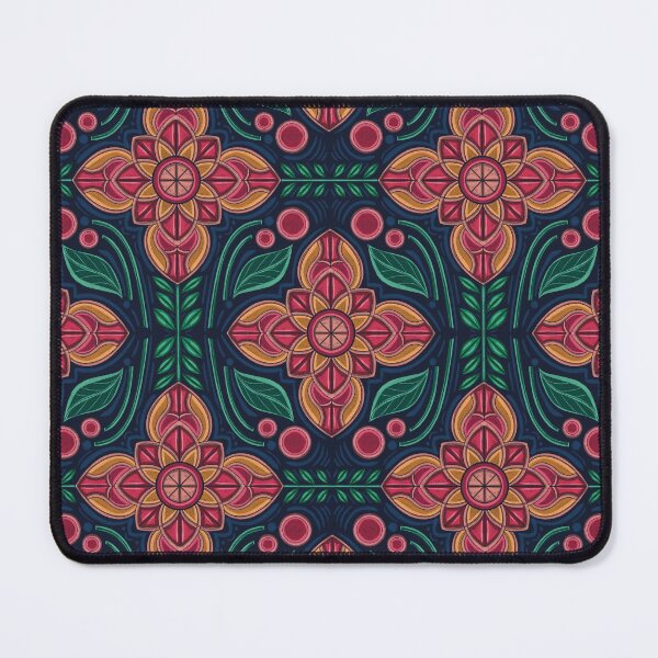 Item preview, Vibrant Floral Mandala Pattern in Craft Maximalism Style designed and sold by DColourMuse.