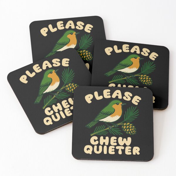 Item preview, please Chew Quieter Funny Bird Saying designed and sold by khallidaart.