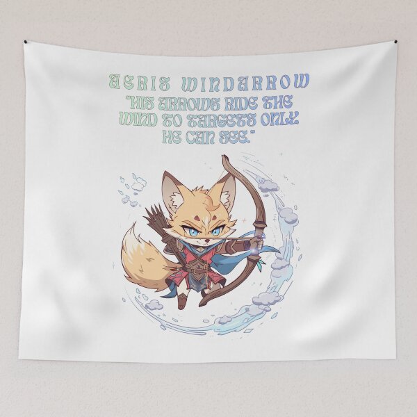 Item preview, Aeris Windarrow – Chibi Wind Archer Fox of Monzora  designed and sold by Monzora.