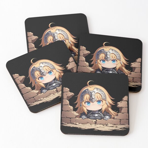 Item preview, Darc Jeanne D’Arc Fate Grand Order Chibi Peeking Knight Silver Armor Blue Eyes Game designed and sold by TorbenKuhano.
