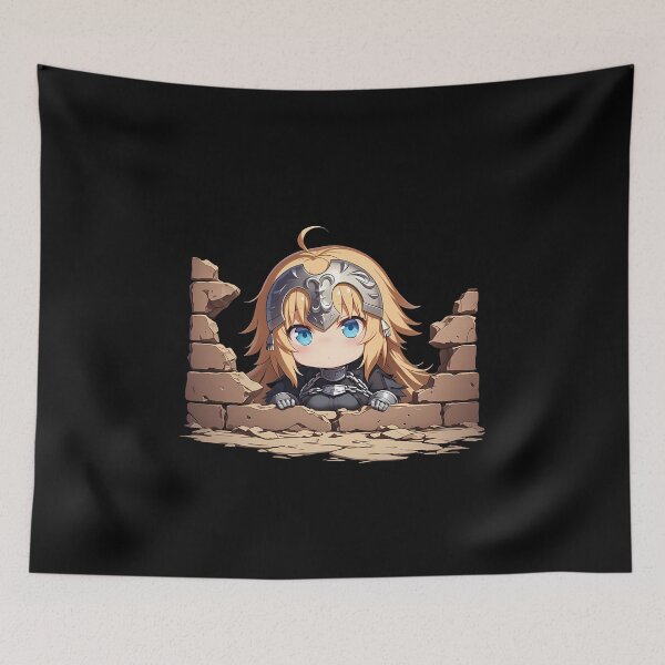 Item preview, Darc Jeanne D’Arc Fate Grand Order Chibi Peeking Knight Silver Armor Blue Eyes Game designed and sold by TorbenKuhano.