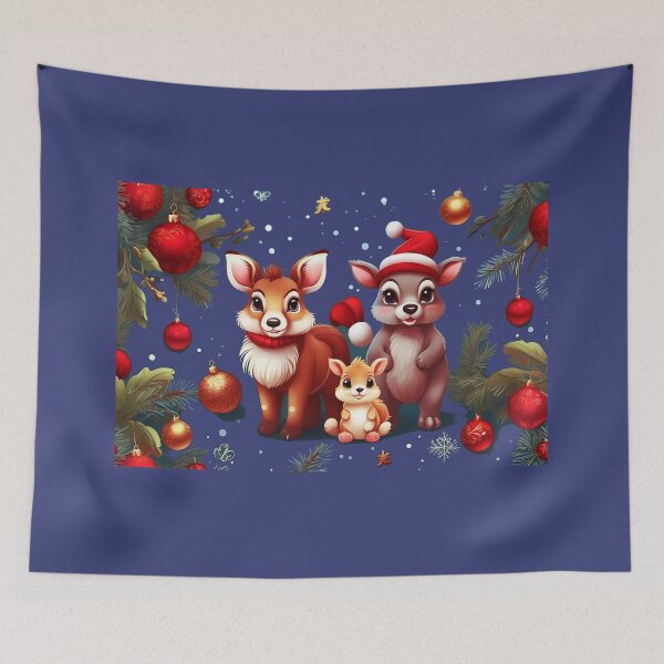Item preview, cute animal Christmas vector art designed and sold by  Mudikeys.