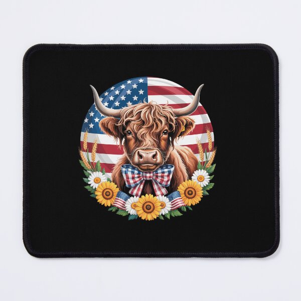 Item preview, Cow Usa Flag Floral designed and sold by DianaStantzo.