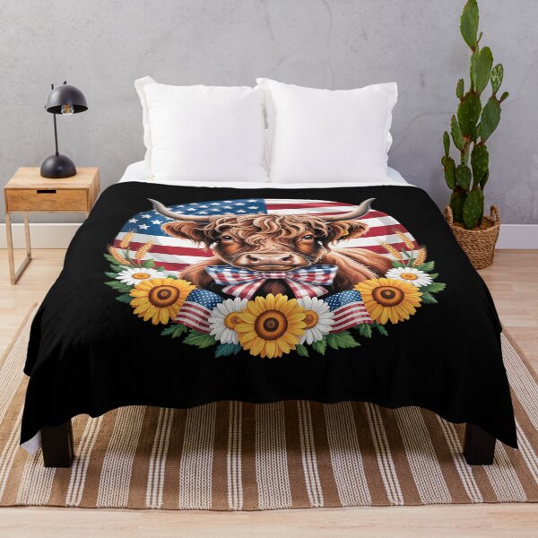 Item preview, Cow Usa Flag Floral designed and sold by DianaStantzo.