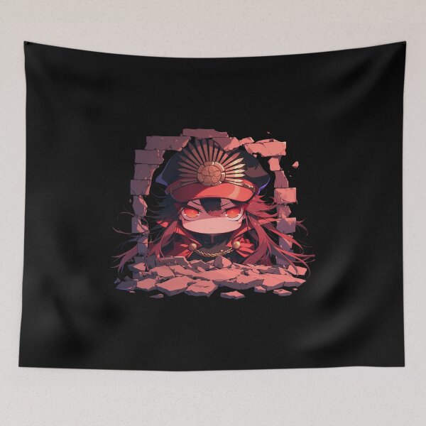 Item preview, Nobunaga Oda Peeking Through Wall Chibi Style From Fate Grand Order Game designed and sold by TorbenKuhano.
