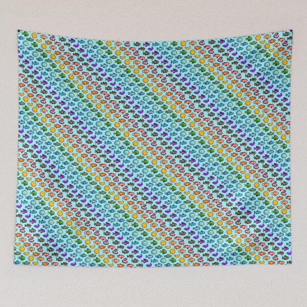 Item preview, A rainbow of fish - stardew valley designed and sold by Cthulhu loves crafts.