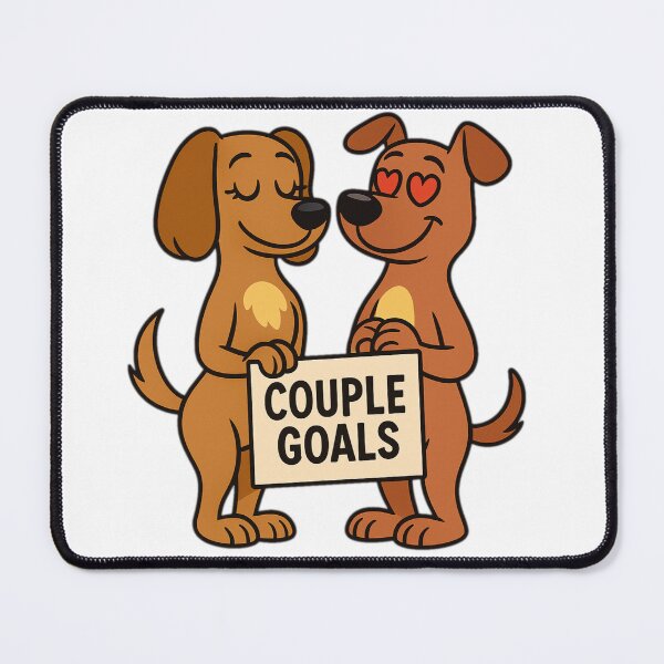 Item preview, Couple Goals – Cute Dogs Holding Sign designed and sold by the-dovlat.