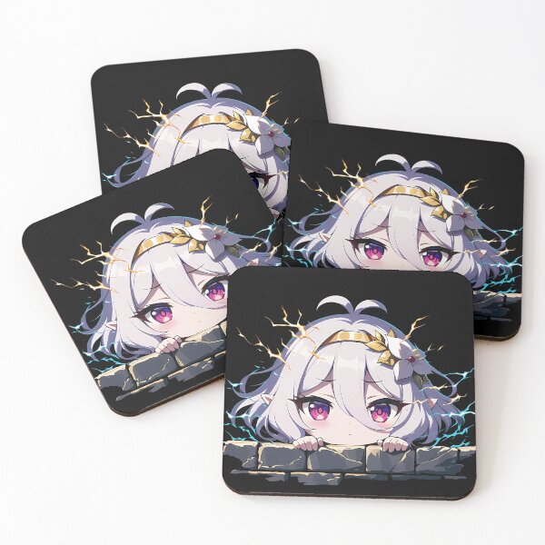 Item preview, Kokkoro Peeking Chibi Kawaii Princess Connect Game Anime Girl Design designed and sold by TorbenKuhano.