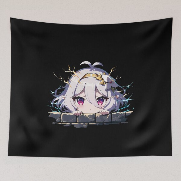 Item preview, Kokkoro Peeking Chibi Kawaii Princess Connect Game Anime Girl Design designed and sold by TorbenKuhano.
