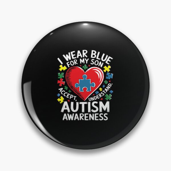 Item preview, Heart I Wear Blue For My Son Autism Awareness Month designed and sold by yvonnickStore.
