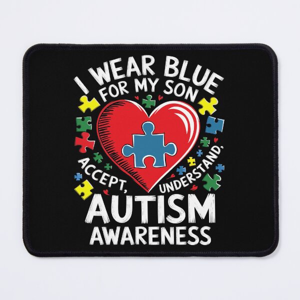 Item preview, Heart I Wear Blue For My Son Autism Awareness Month designed and sold by yvonnickStore.
