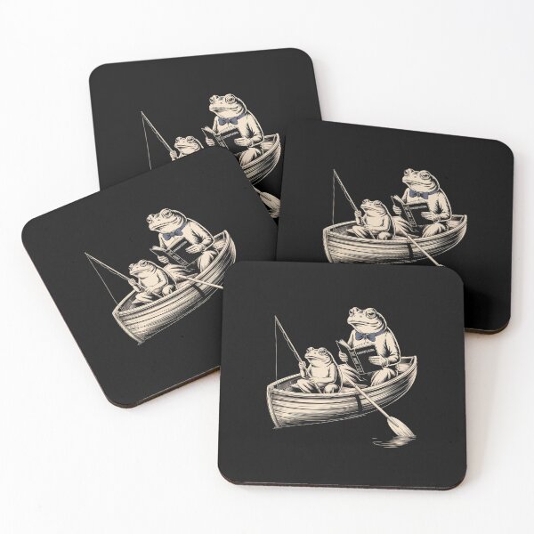 Item preview, Frogs Fishing And Reading Book designed and sold by RayhendersonArt.