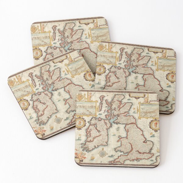 Item preview, Vintage British Isle Map (1970) designed and sold by leafsquare.
