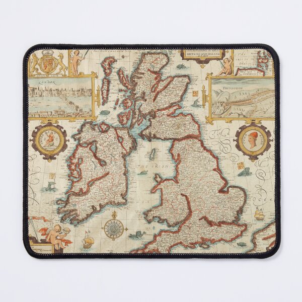 Item preview, Vintage British Isle Map (1970) designed and sold by leafsquare.