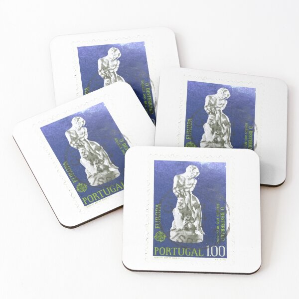 Item preview, Portugal Portuguese Statue Blue Vintage Postage Stamp designed and sold by red-amber65.