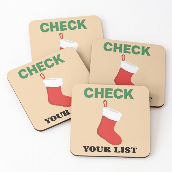 Item preview, Funny Check Your List Christmas Stocking Design designed and sold by graphicnew.
