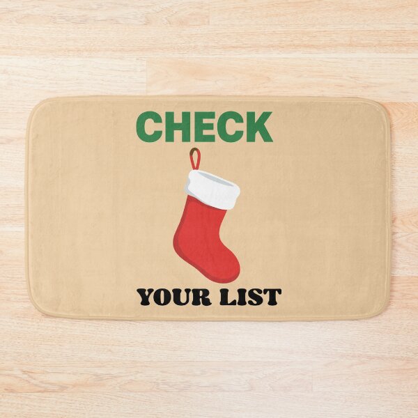 Item preview, Funny Check Your List Christmas Stocking Design designed and sold by graphicnew.