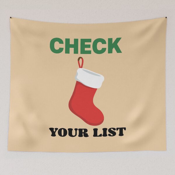 Item preview, Funny Check Your List Christmas Stocking Design designed and sold by graphicnew.