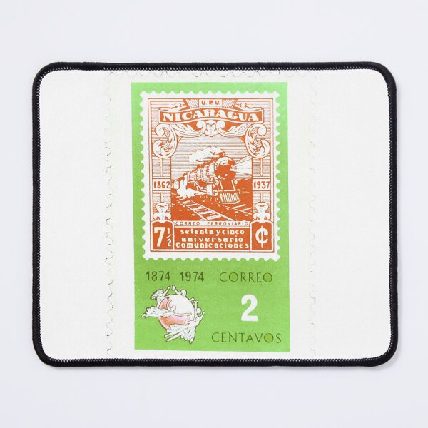 Item preview, Nicaragua Train Red Green Vintage Postage Stamp designed and sold by red-amber65.