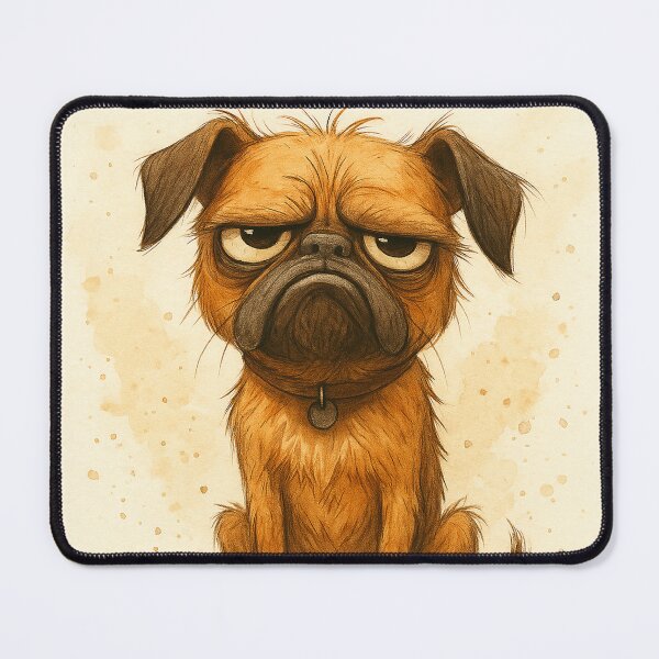 Item preview, Grumpy Brussels Griffon – Funny Moody Dog designed and sold by Darlin8888.