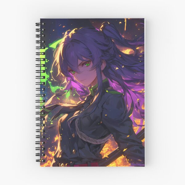 Item preview, Hiiragi Shinoa fiery courage Seraph of the End anime girl determination designed and sold by TorbenKuhano.