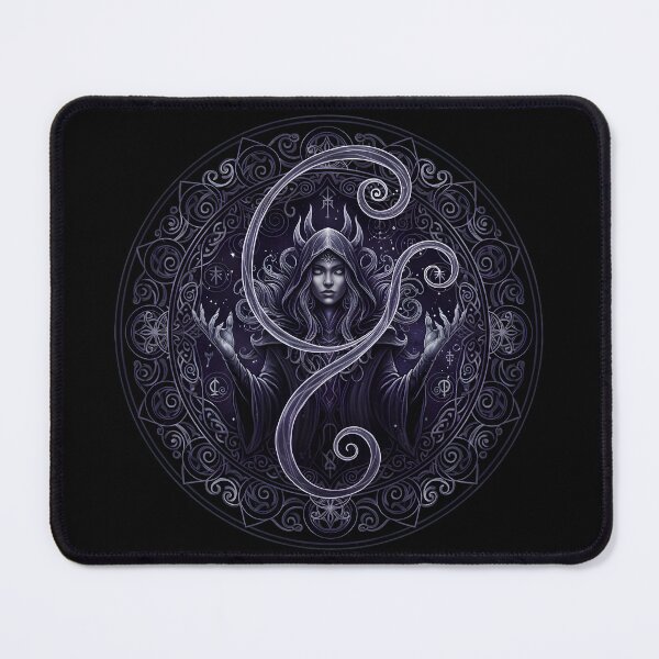 Item preview, Mystic Dark Sorceress in Magical Sigil Circle – Witchcraft Fantasy Art designed and sold by Artadria.