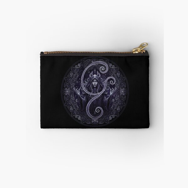 Item preview, Mystic Dark Sorceress in Magical Sigil Circle – Witchcraft Fantasy Art designed and sold by Artadria.
