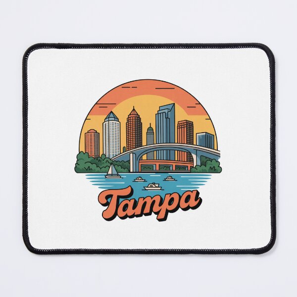 Item preview, Tampa Skyline Retro Sunset - City Illustration designed and sold by CircinusStore.