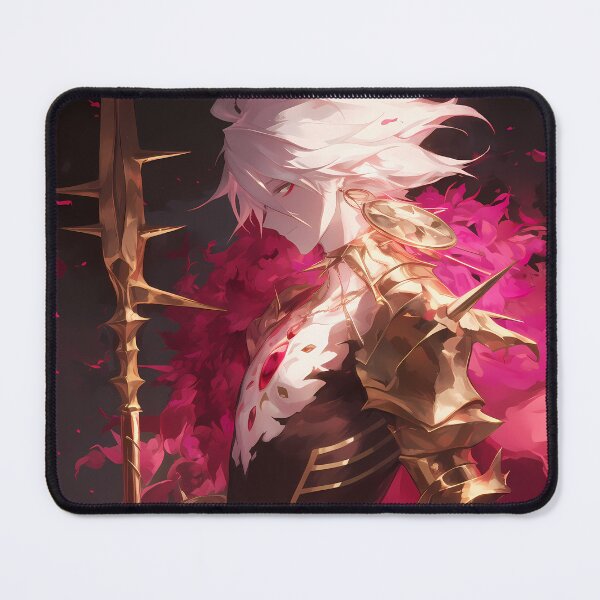 Item preview, Karna Red Lancer Fate Grand Order Anime Warrior with Fiery Aura designed and sold by TorbenKuhano.