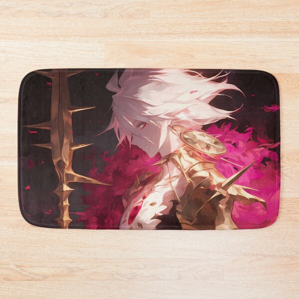 Item preview, Karna Red Lancer Fate Grand Order Anime Warrior with Fiery Aura designed and sold by TorbenKuhano.