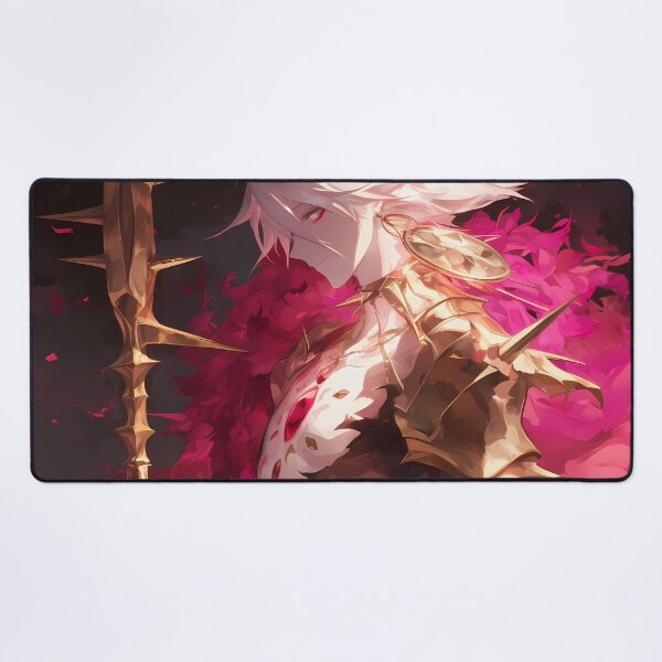 Item preview, Karna Red Lancer Fate Grand Order Anime Warrior with Fiery Aura designed and sold by TorbenKuhano.