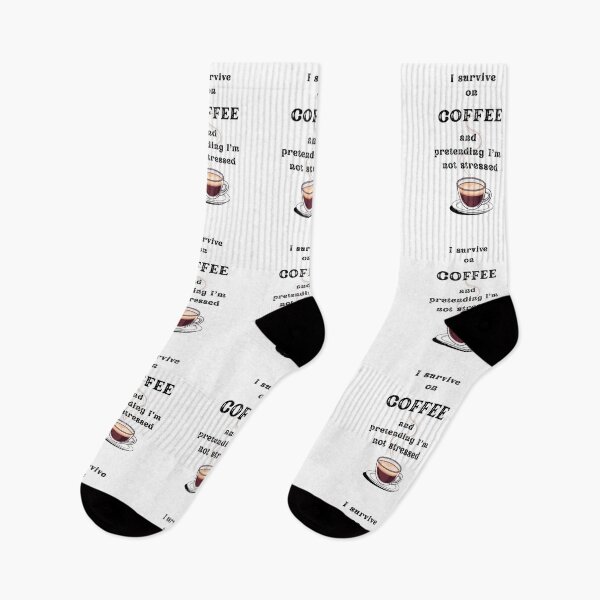 Item preview, I Survive on Coffee and pretending I’m not stressed – Funny Coffee Quotes for Coffee Lovers, Sarcastic Office Humor, Coffee Addict Gift designed and sold by digitalbitcraft.