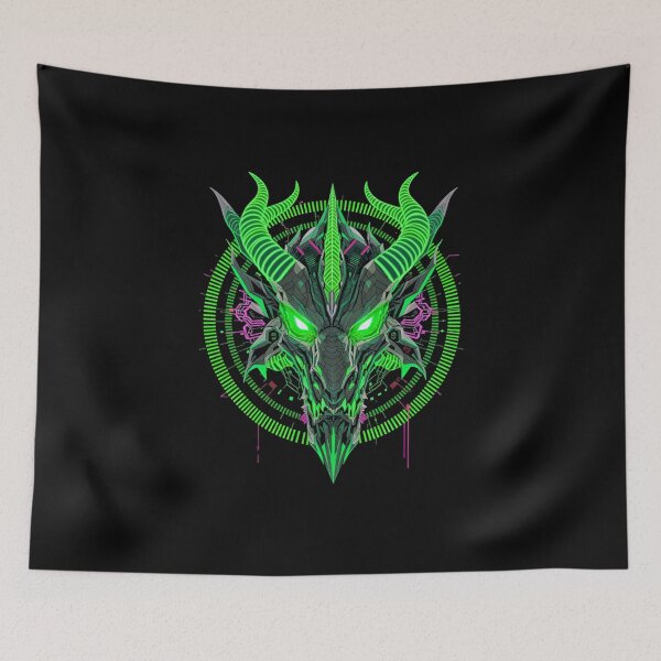 Item preview, Cyberpunk Dragon | Synthwave Dragonlord Neon Vector designed and sold by ColorSplash123.
