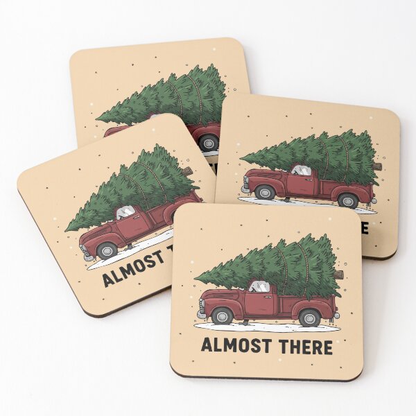 Item preview, Vintage Red Truck Christmas Tree Almost There designed and sold by graphicnew.