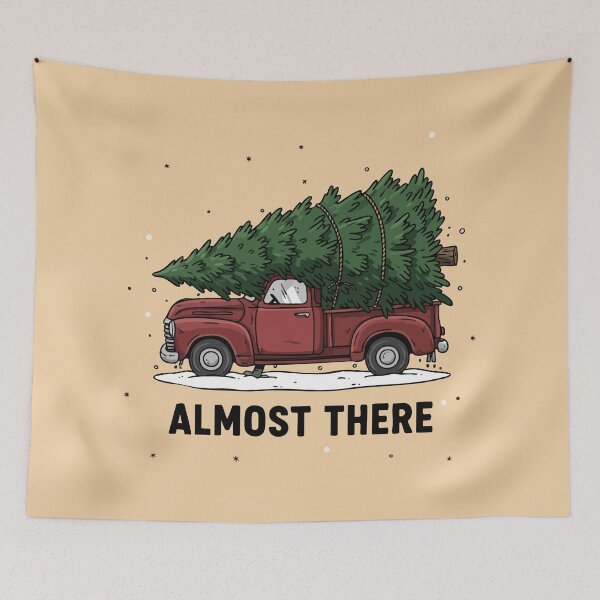 Item preview, Vintage Red Truck Christmas Tree Almost There designed and sold by graphicnew.