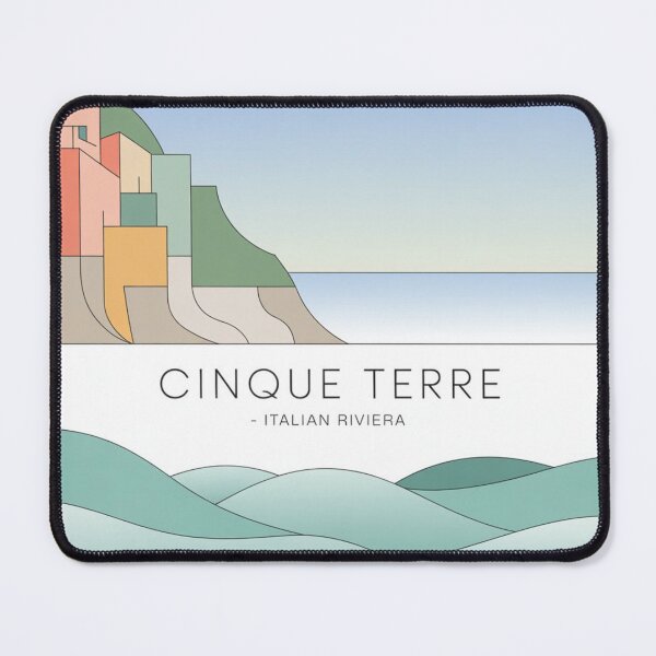 Item preview, Cinque Terre Split Horizon Poster | Minimal Abstract Travel Art designed and sold by Timeless Design.