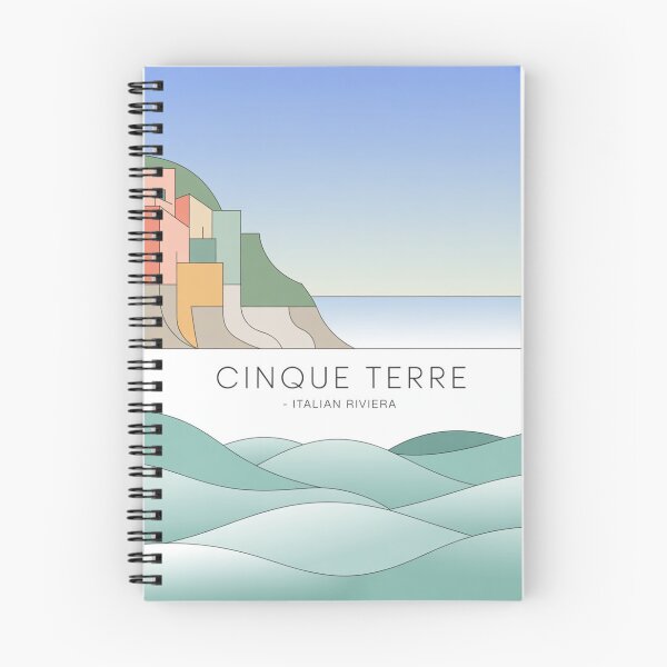Item preview, Cinque Terre Split Horizon Poster | Minimal Abstract Travel Art designed and sold by Timeless Design.