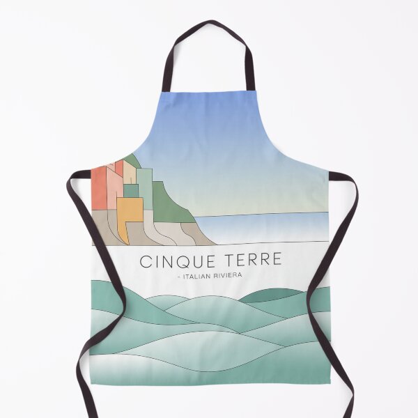 Item preview, Cinque Terre Split Horizon Poster | Minimal Abstract Travel Art designed and sold by Timeless Design.
